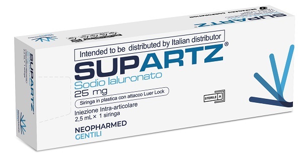 SIRINGA PRERIEMPITA INTRA-ARTICOLARE SUPARTZ ACIDO IALURONICO 25 MG 2,5 ML 1 PEZZO - farmacialombardia.it