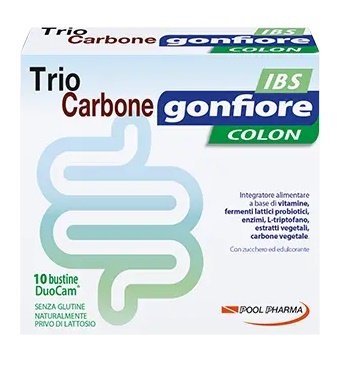 TRIOCARBONE GONFIORE IBS 10 BUSTE DUOCAM DA 2 G + 1,5 G - farmacialombardia.it