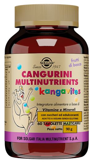 CANGURINI MULTINUTRIENTS FRUTTI BOSCO 60 TAVOLETTE MASTICABILI - farmacialombardia.it