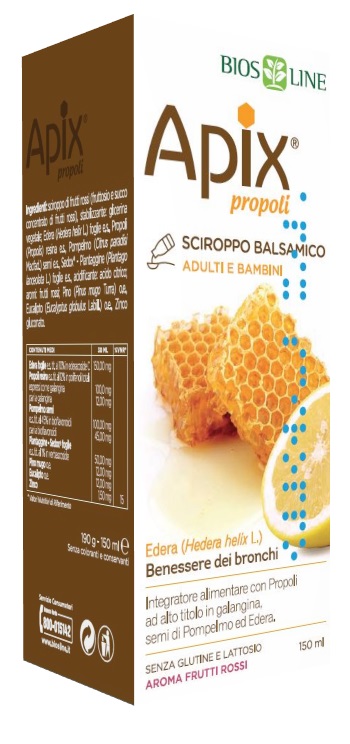 APIX PROPOLI SCIROPPO BALSAMICO SENZA CONSERVANTI 150 ML BIOSLINE - farmacialombardia.it