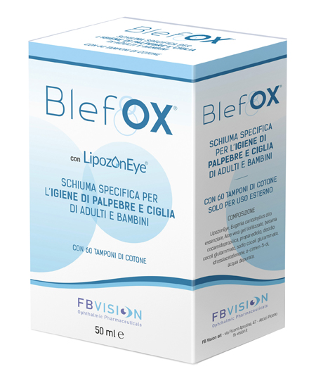 BLEFOX SCHIUMA SPECIFICA PER IGIENE PALPEBRE E CIGLIA 50 ML CON EROGATORE + 60 DISCHETTI - farmacialombardia.it