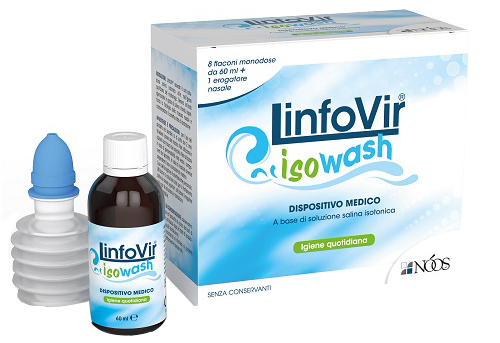 SOLUZIONE SALINA ISOTONICA LINFOVIR ISOWASH 8 FLACONI DA 60 ML - farmacialombardia.it