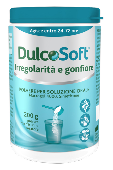DULCOSOFT IRREGOLARITA' E GONFIORE POLVERE SOLUBILE 200 G - farmacialombardia.it