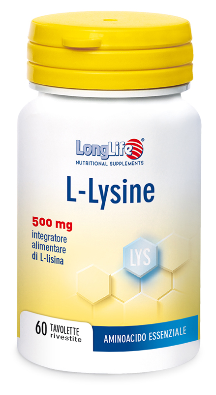 LONGLIFE L-LYSINE 500MG 60 TAVOLETTE RIVESTITE DA 860 MG - farmacialombardia.it