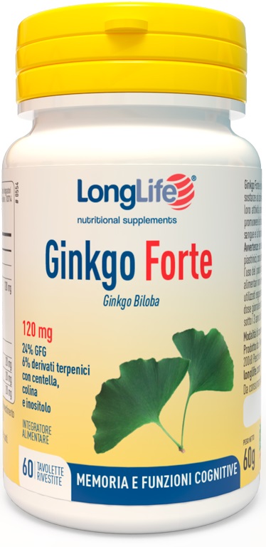 LONGLIFE GINKGO FORTE 60 TAVOLETTE RIVESTITE - farmacialombardia.it