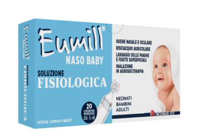 EUMILL NASO BABY SOLUZIONE FISIOLOGICA 20 CONTENITORI MONODOSE 5 ML - farmacialombardia.it