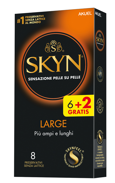 AKUEL SKYN LARGE PIU AMPI/LUNGHI 6 PEZZI + 2 OMAGGIO - farmacialombardia.it