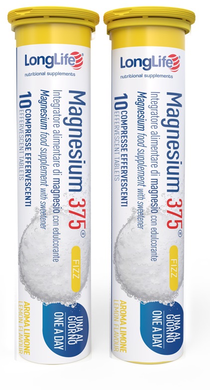 LONGLIFE MAGNESIUM 375 FIZZ 20 COMPRESSE EFFERVESCENTI DA 6,3 G - farmacialombardia.it