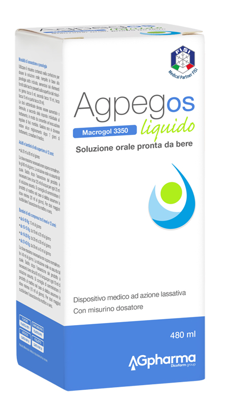 AGPEG OS MACROGOL 3350 LIQUIDO 480 ML - farmacialombardia.it
