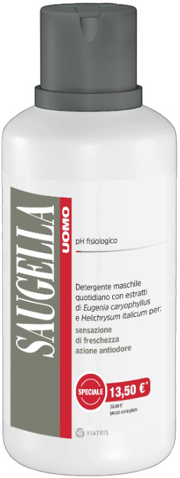 SAUGELLA UOMO DETERGENTE 500 ML TAGLIO PREZZO - farmacialombardia.it