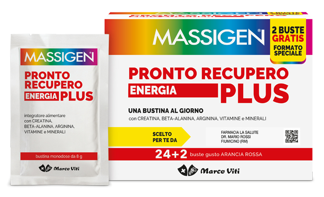 MASSIGEN PRONTO RECUPERO ENERGIA PLUS 24 BUSTINE + 2 BUSTINE - farmacialombardia.it
