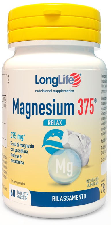 LONGLIFE MAGNESIUM 375 RELAX 60 TAVOLETTE - farmacialombardia.it