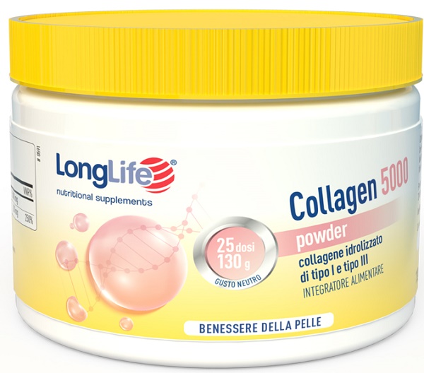 LONGLIFE COLLAGEN 5000 POWDER 130 G - farmacialombardia.it