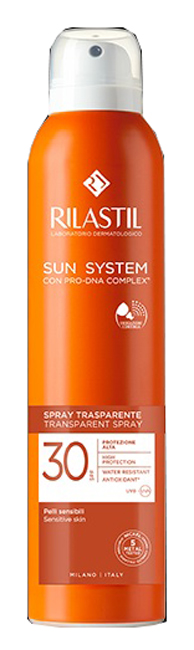 RILASTIL SUN SYSTEM TRANSPARENT SPRAY SPF30 200 ML - farmacialombardia.it