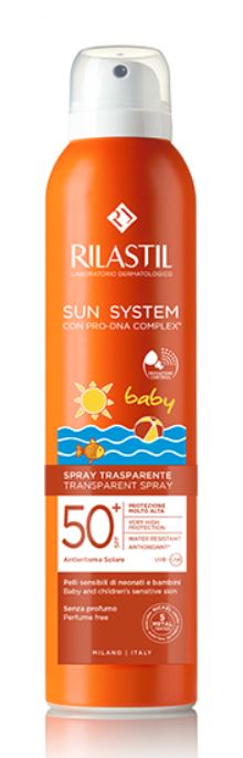 RILASTIL SUN SYSTEM BABY TRANSPARENT SPRAY SPF50+ 200 ML - farmacialombardia.it