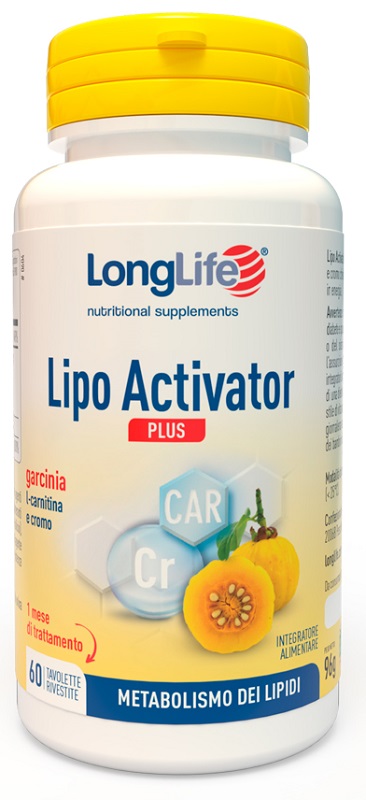 LONGLIFE LIPO ACTIVATOR PLUS 60 TAVOLETTE RIVESTITE DA 1,6 G - farmacialombardia.it