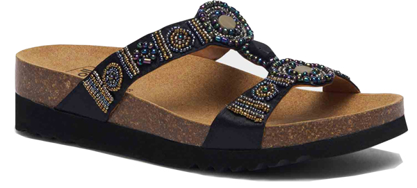 CALZATURA NEW BOGOTA' WEDGE SATIN+BEADS W BLACK/MULTI 39 - farmacialombardia.it