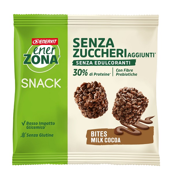 ENERZONA BITES MILK CHOCO SENZA ZUCCHERI AGGIUNTI 24 G - farmacialombardia.it