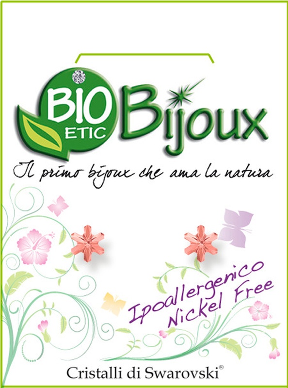 ORECCHINO FIOCCO NEVE ROSE PEACH - farmacialombardia.it