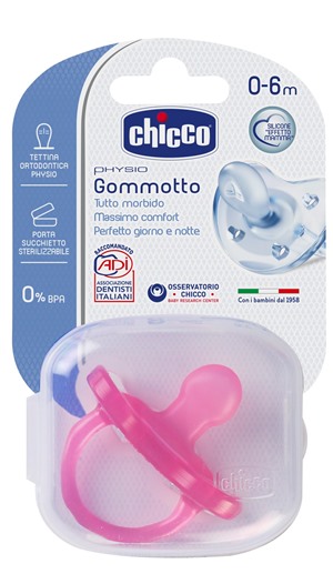 CHICCO GOMMOTTO IN SILICONE GIRL 0-6 MESI 1 PEZZO - farmacialombardia.it