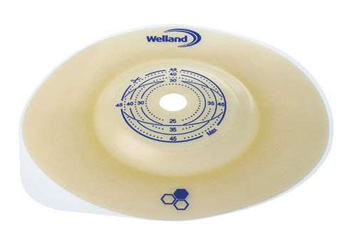 PLACCA PER COLOSTOMIA CONVESSA RITAGLIABILE AURUM2 DIAMETRO 13-35 MM FLANGIA 55 MM 5 PEZZI - farmacialombardia.it