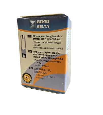 STRISCE MISURAZIONE GLICEMIA BRUNO GD40 DELTA 25 PEZZI - farmacialombardia.it