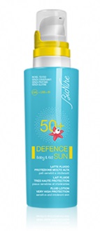 DEFENCE SUN 50+ BABY&KID LATTE FLUIDO PROTEZIONE MOLTO ALTA 125 ML - farmacialombardia.it