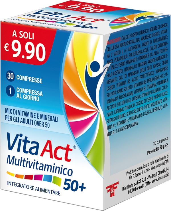 VITA ACT MULTIVITAMINICO 50+ 30 COMPRESSE - farmacialombardia.it