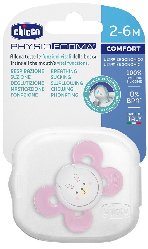 CHICCO SUCCHIETTO COMFORT GIRL IN SILICONE 2-6 MESI 1 PEZZO - farmacialombardia.it