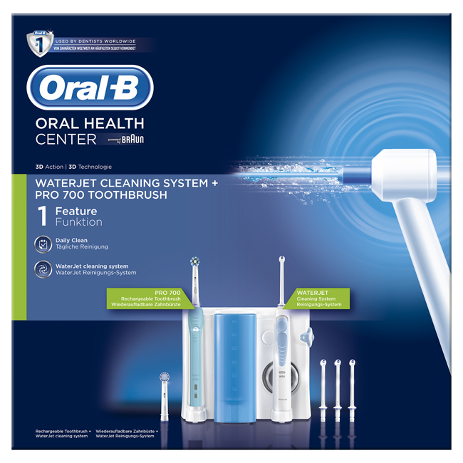 ORAL-B ORAL HEALTH CENTER OC16 IDROPULSORE WATERJET MD16 + PRO 700 - farmacialombardia.it