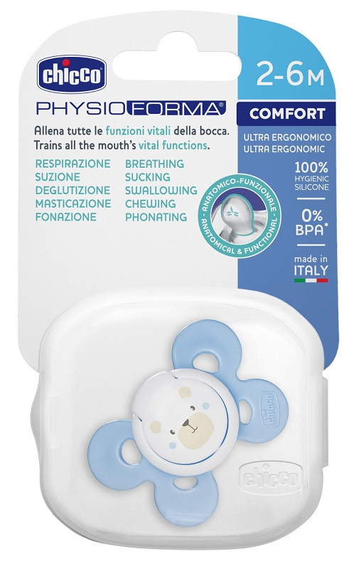 CHICCO SUCCHIETTO COMFORT BOY IN SILICONE 2-6 MESI 1 PEZZO - farmacialombardia.it
