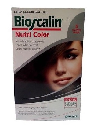 BIOSCALIN NUTRI COLOR 5 CASTANO CHIARO SINCROB 124 ML - farmacialombardia.it