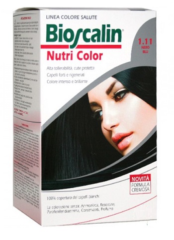 BIOSCALIN NUTRI COLOR 1,11 NERO BLU SINCROB 124 ML - farmacialombardia.it