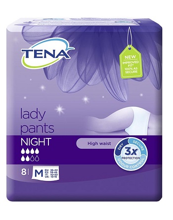 MUTANDINA ASSORBENTE TENA LADY PANTS NIGHT MEDIUM 8 PEZZI - farmacialombardia.it