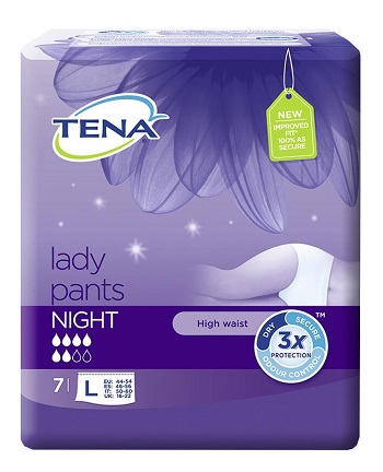 MUTANDINA ASSORBENTE TENA LADY PANTS NIGHT LARGE 7 PEZZI - farmacialombardia.it