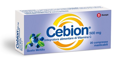 CEBION MASTICABILE MIRTILLO VITAMINA C 500 MG 20 COMPRESSE - farmacialombardia.it