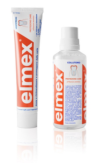 ELMEX PROTEZIONE CARIE DENTIFRICIO 75 ML + COLLUTORIO 100 ML CON SLEEVE - farmacialombardia.it