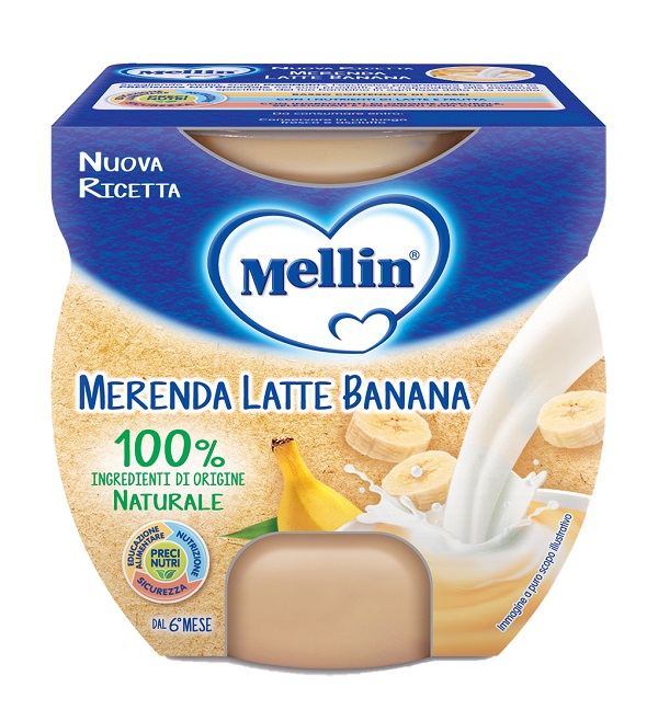 MELLIN MERENDA LATTE BANANA 2 X 100 G - farmacialombardia.it