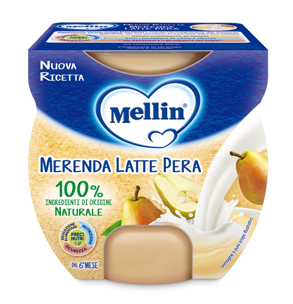 MELLIN MERENDA LATTE PERA 2 X 100 G - farmacialombardia.it
