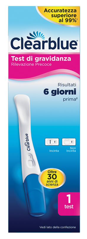TEST DI GRAVIDANZA CLEARBLUE RILEVAZIONE PRECOCE 1 PEZZO - farmacialombardia.it