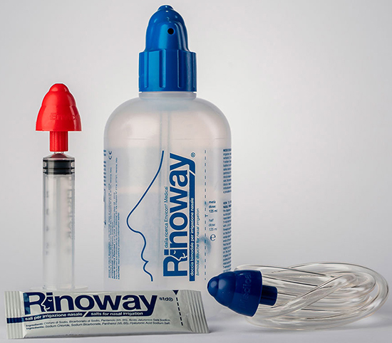 RINOWAY DOCCIA PER IRRIGAZIONE NASALE + 15 SALI ISOTONICI - farmacialombardia.it