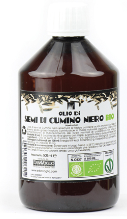 OLIO DI SEMI DI CUMINO NERO BIO 500 ML - farmacialombardia.it