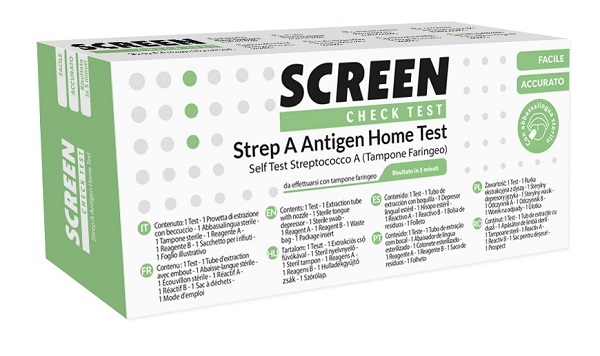 STREP A ANTIGEN HOME TEST DETERMINAZIONE QUALITATIVA ANTIGENI STREPTOCOCCO A DA TAMPONE FARINGEO 2 PEZZI - farmacialombardia.it