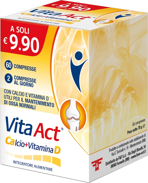 VITA ACT CALCIO + VITAMINA D 60 COMPRESSE - farmacialombardia.it