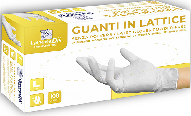 GUANTI LATTICE SENZA POLVERE SMALL 100 PEZZI GAMMADIS - farmacialombardia.it