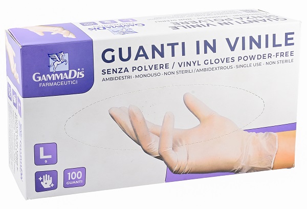 GUANTI VINILE SENZA POLVERE LARGE 100 PEZZI GAMMADIS - farmacialombardia.it