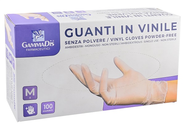 GUANTI VINILE SENZA POLVERE SMALL 100 PEZZI GAMMADIS - farmacialombardia.it