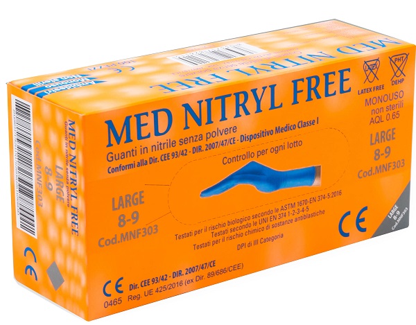 GUANTI NITRILE SENZA POLVERE LARGE 100 PEZZI GAMMADIS - farmacialombardia.it