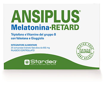 ANSIPLUS RETARD MELATONINA 20 COMPRESSE BISTRATO FAST SLOW 955 MG - farmacialombardia.it