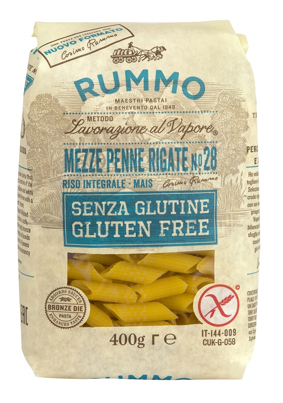 RUMMO MEZZE PENNE RIGATE N28 RISO INTEGRALE E MAIS 400 G - farmacialombardia.it